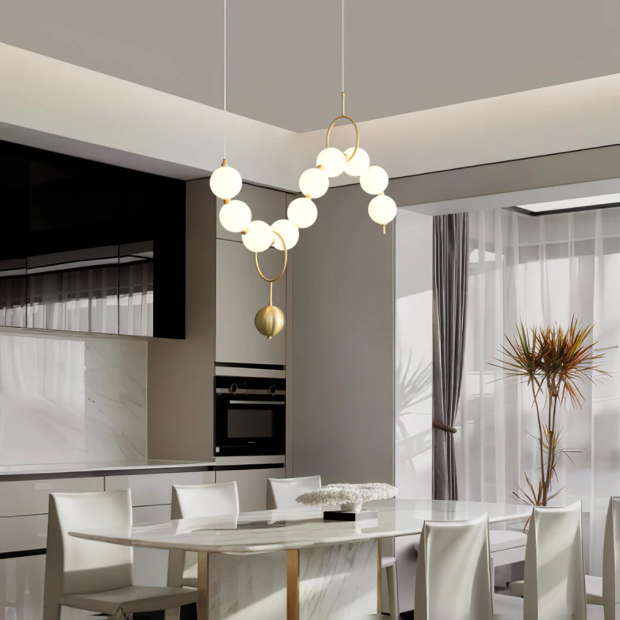Lustra Pendant Lamp Necklace Glass - Image 8