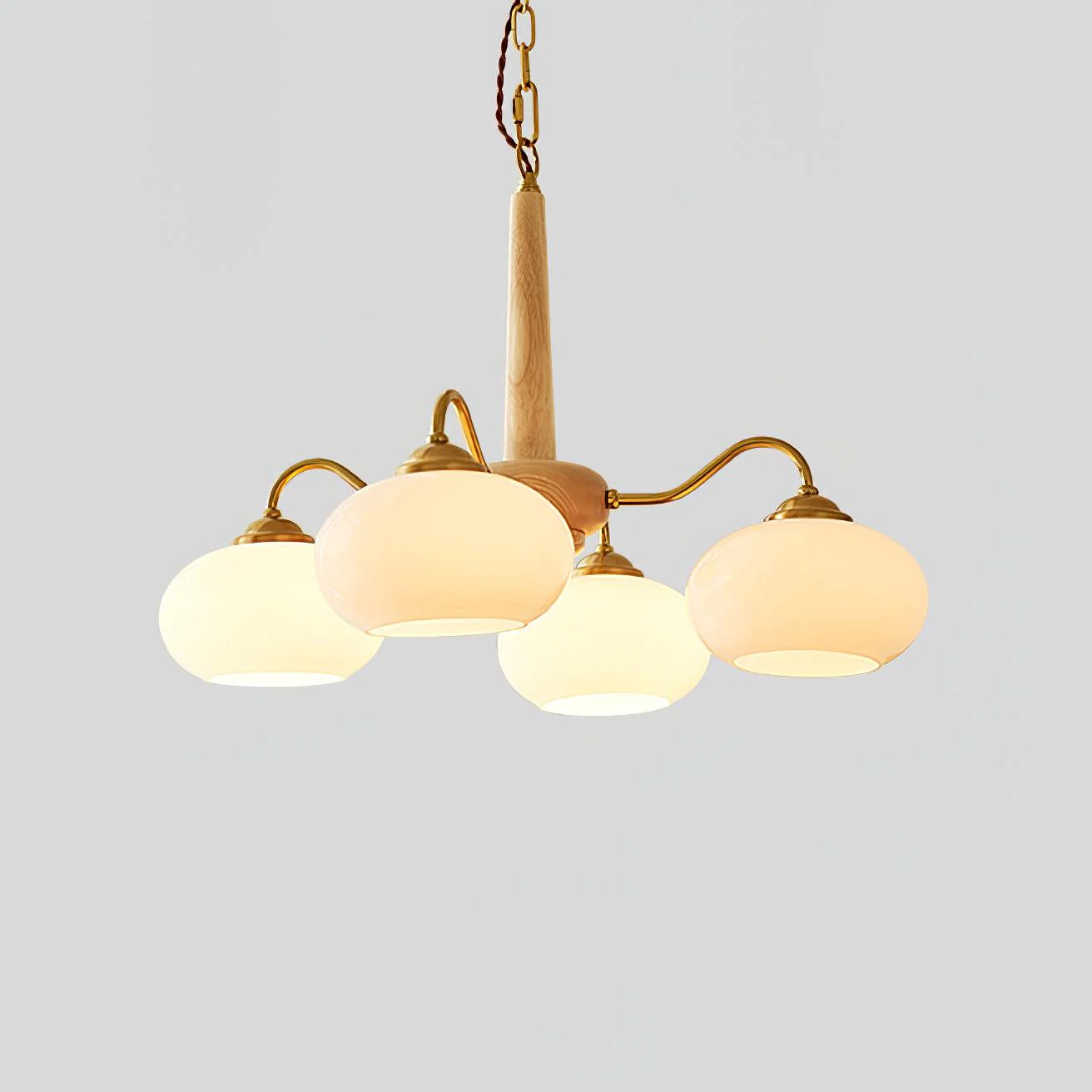 Lustra Pendant Lamp Persimmon Brass Glass Elegant - Image 11
