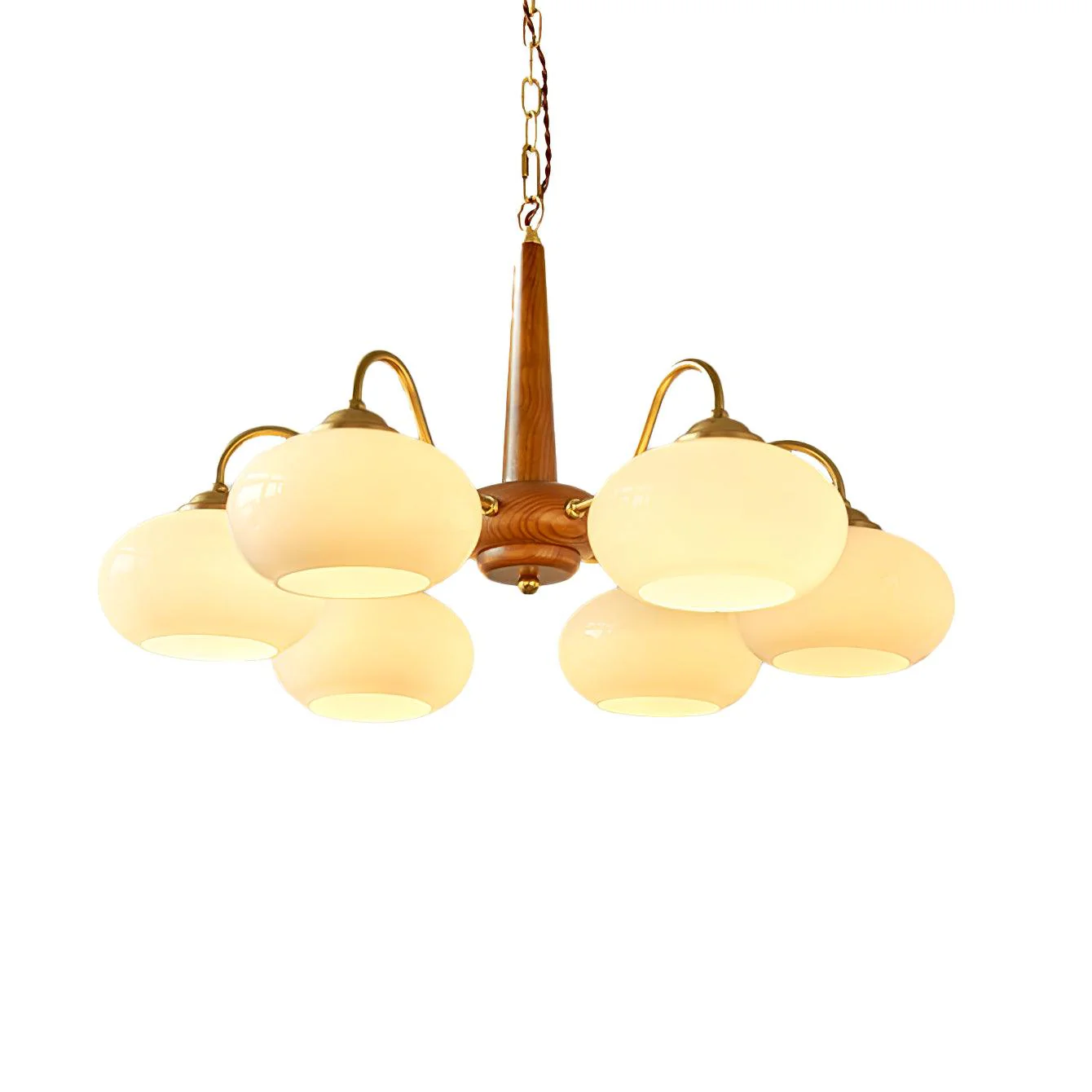 Lustra Pendant Lamp Persimmon Brass Glass Elegant - Image 17