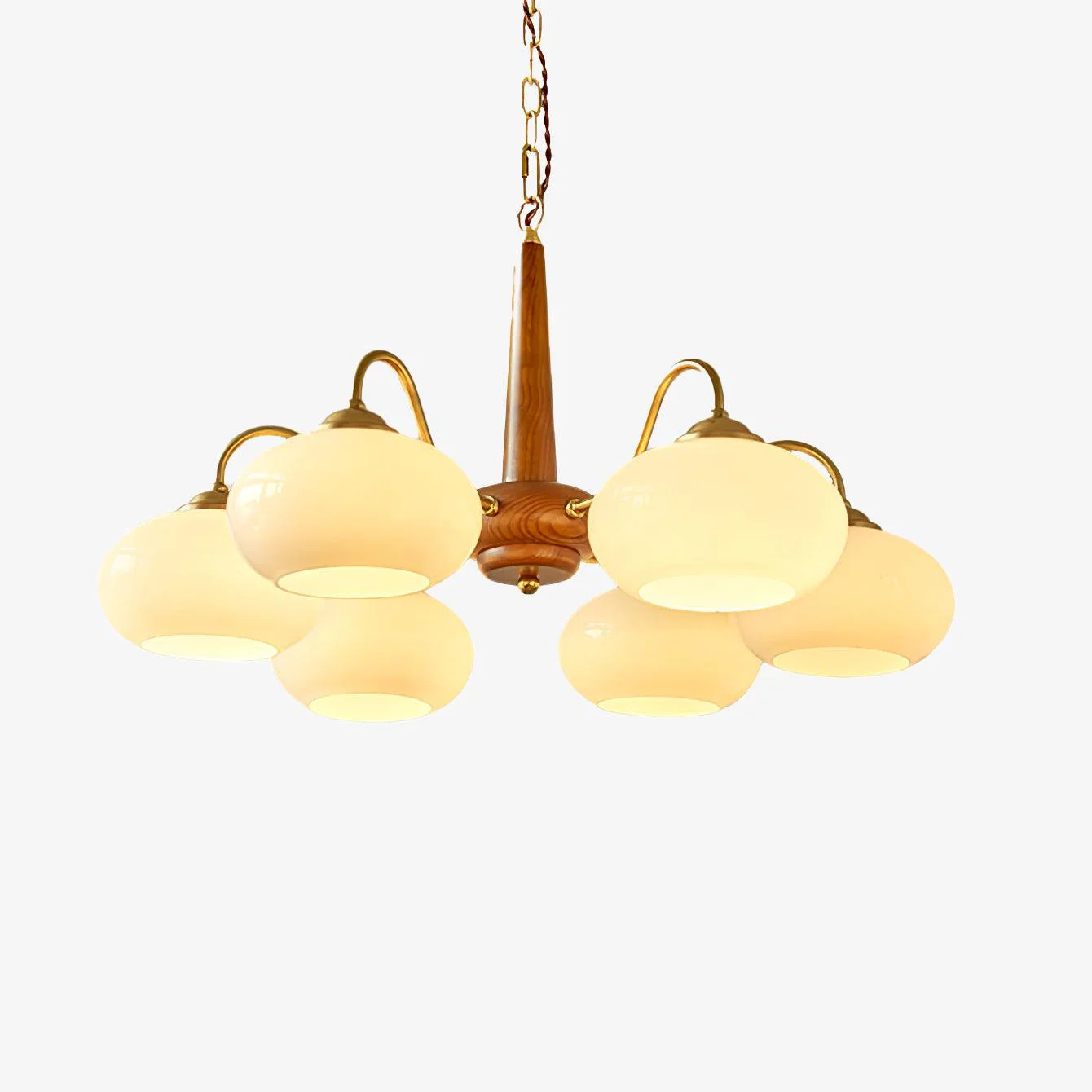 Lustra Pendant Lamp Persimmon Brass Glass Elegant - Image 18