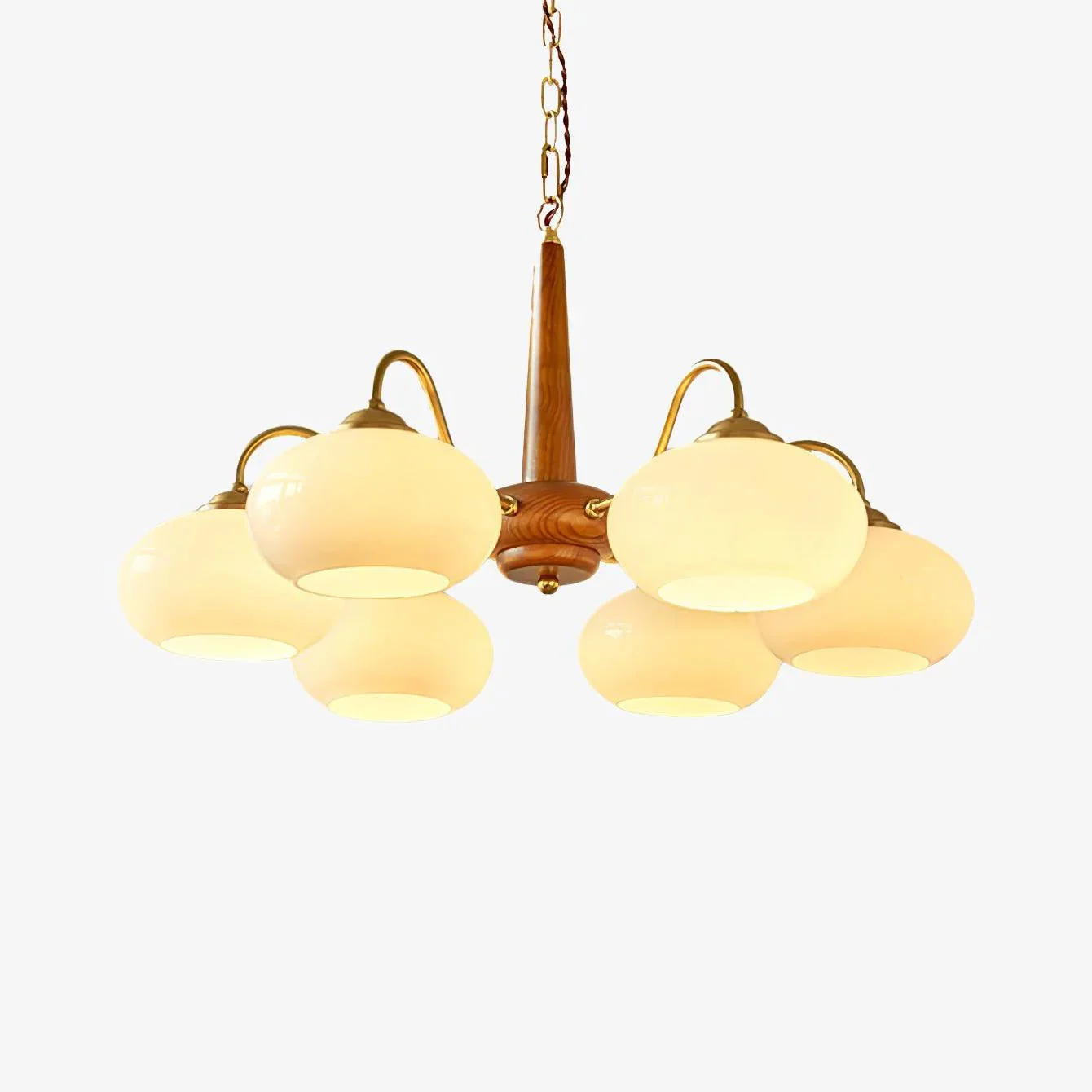 Lustra Pendant Lamp Persimmon Brass Glass Elegant - Image 19