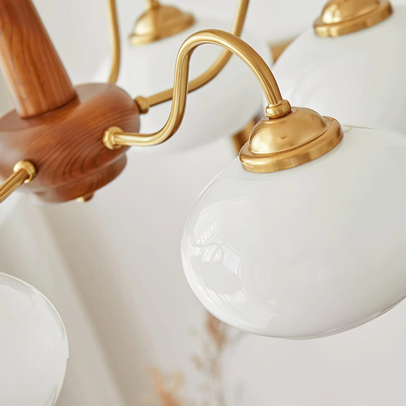 Lustra Pendant Lamp Persimmon Brass Glass Elegant - Image 2