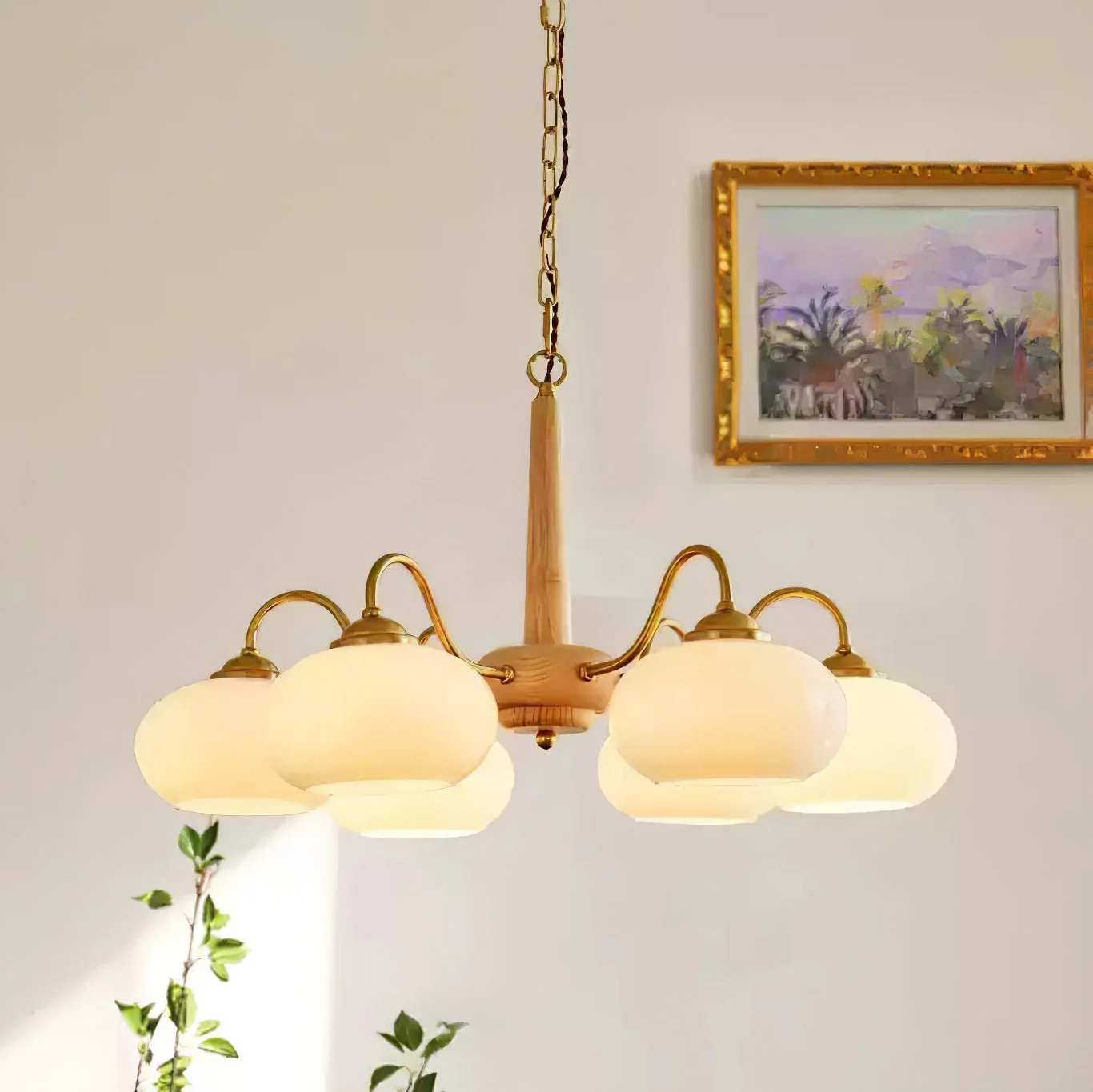 Lustra Pendant Lamp Persimmon Brass Glass Elegant - Image 21