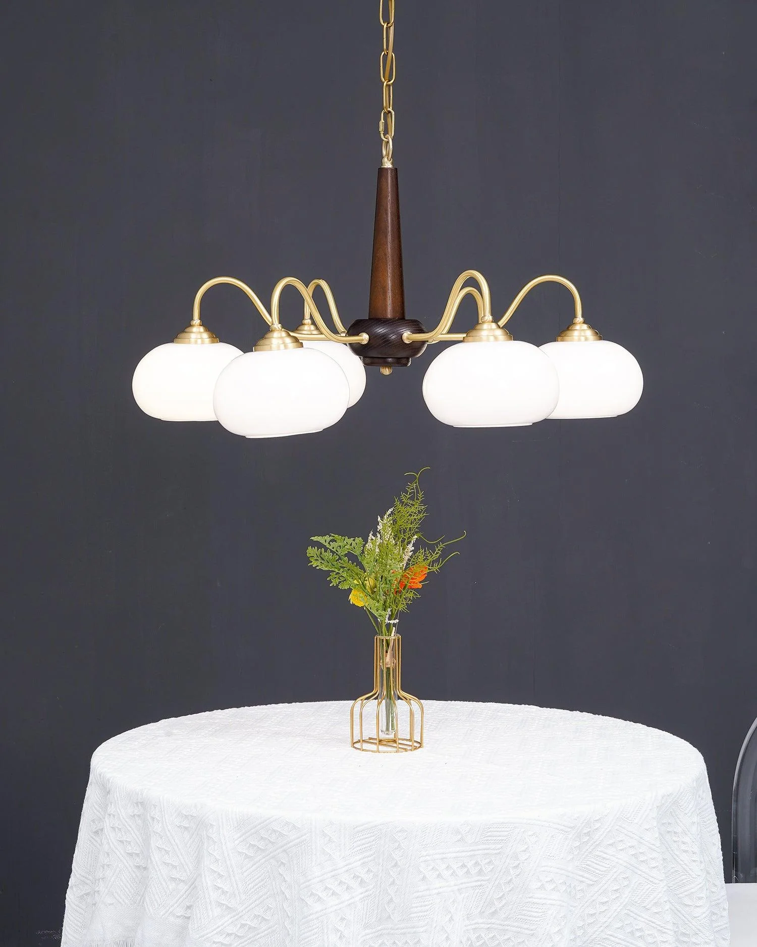 Lustra Pendant Lamp Persimmon Brass Glass Elegant - Image 23