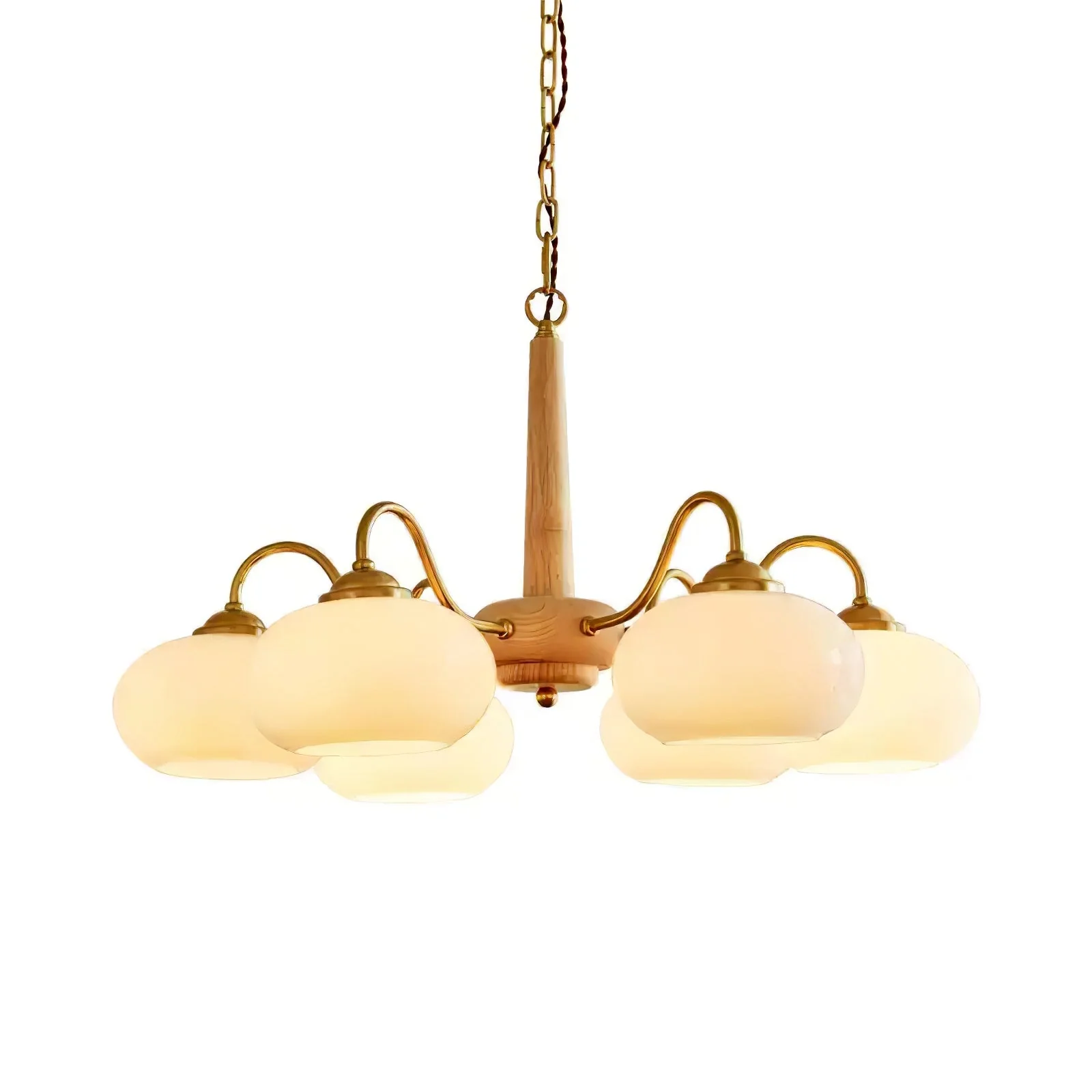 Lustra Pendant Lamp Persimmon Brass Glass Elegant - Image 24