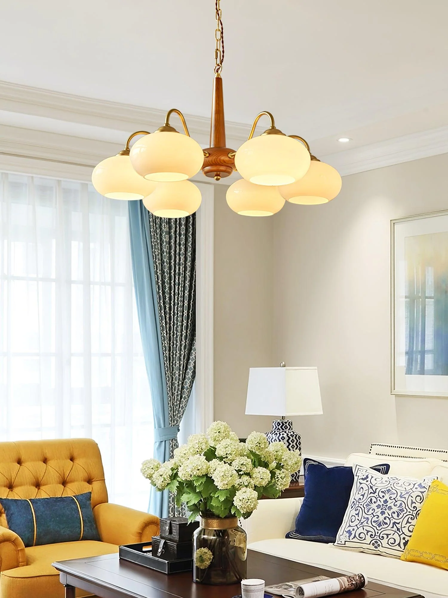 Lustra Pendant Lamp Persimmon Brass Glass Elegant - Image 56