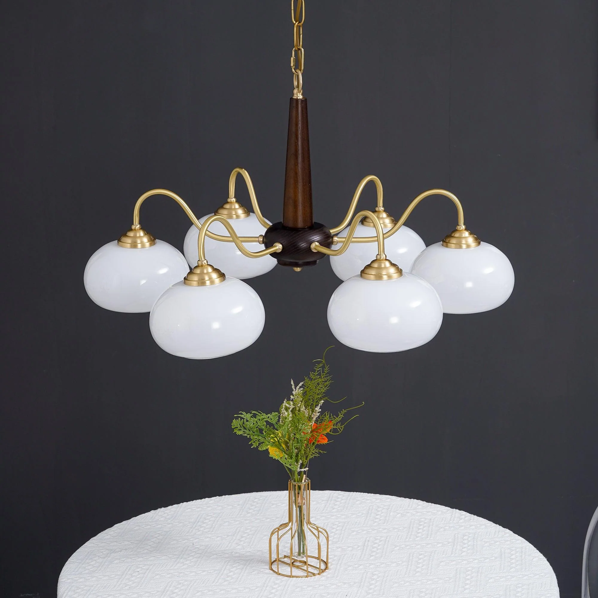 Lustra Pendant Lamp Persimmon Brass Glass Elegant - Image 62