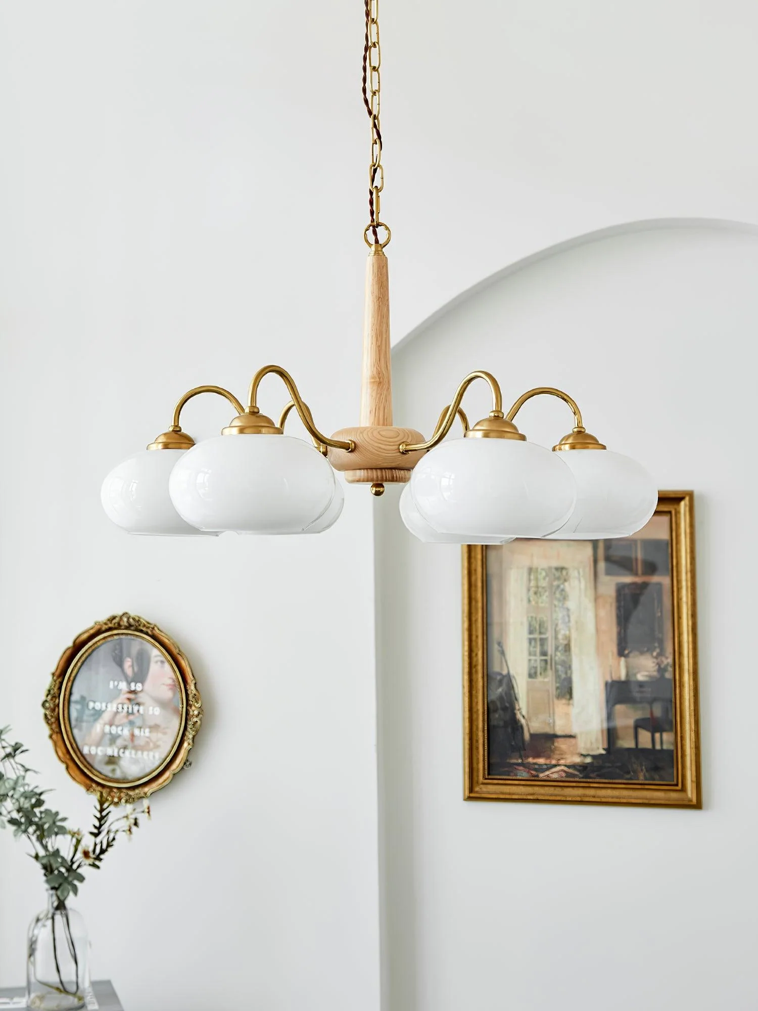 Lustra Pendant Lamp Persimmon Brass Glass Elegant - Image 64