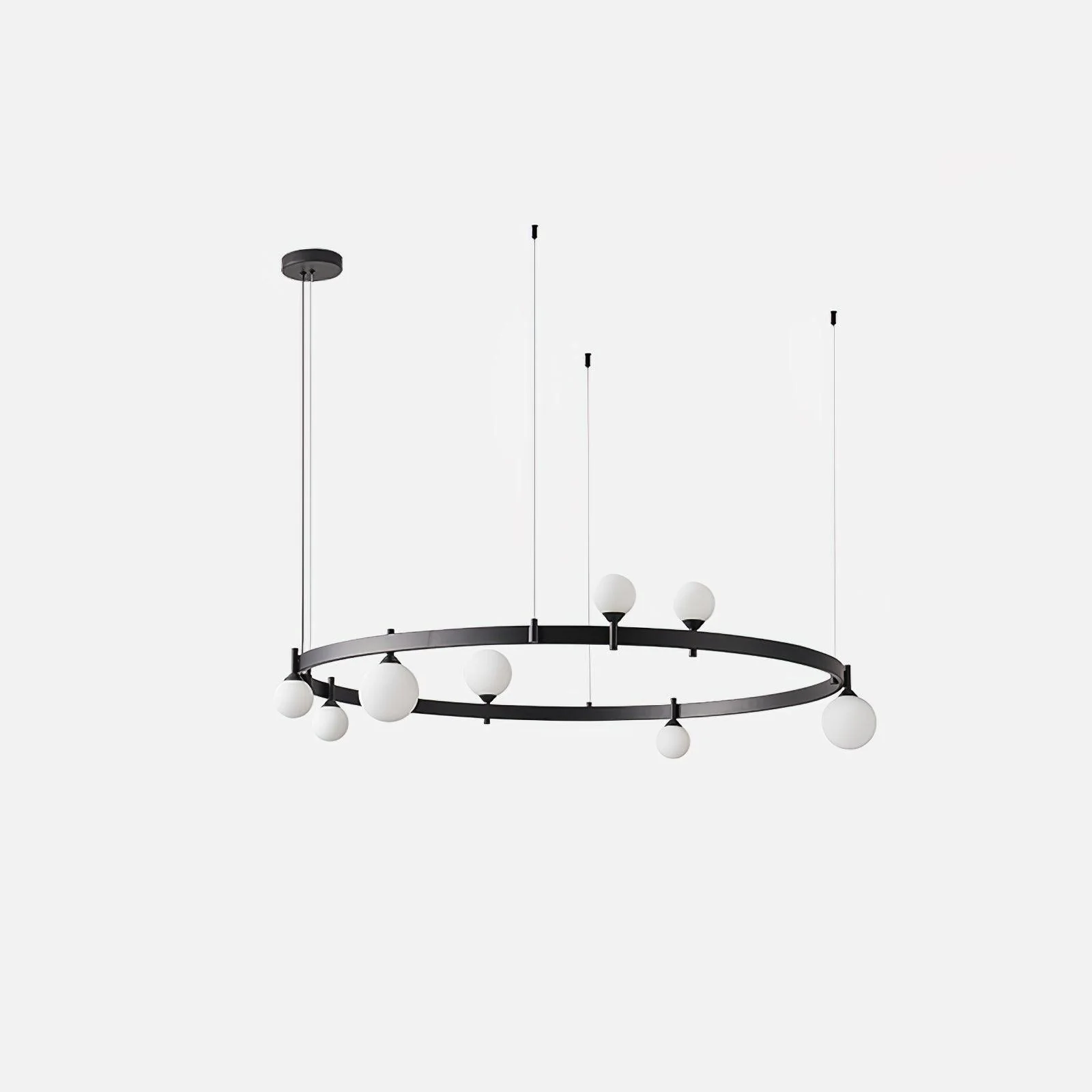 Lustra Pendant Lamp Round Black Ring - Image 3