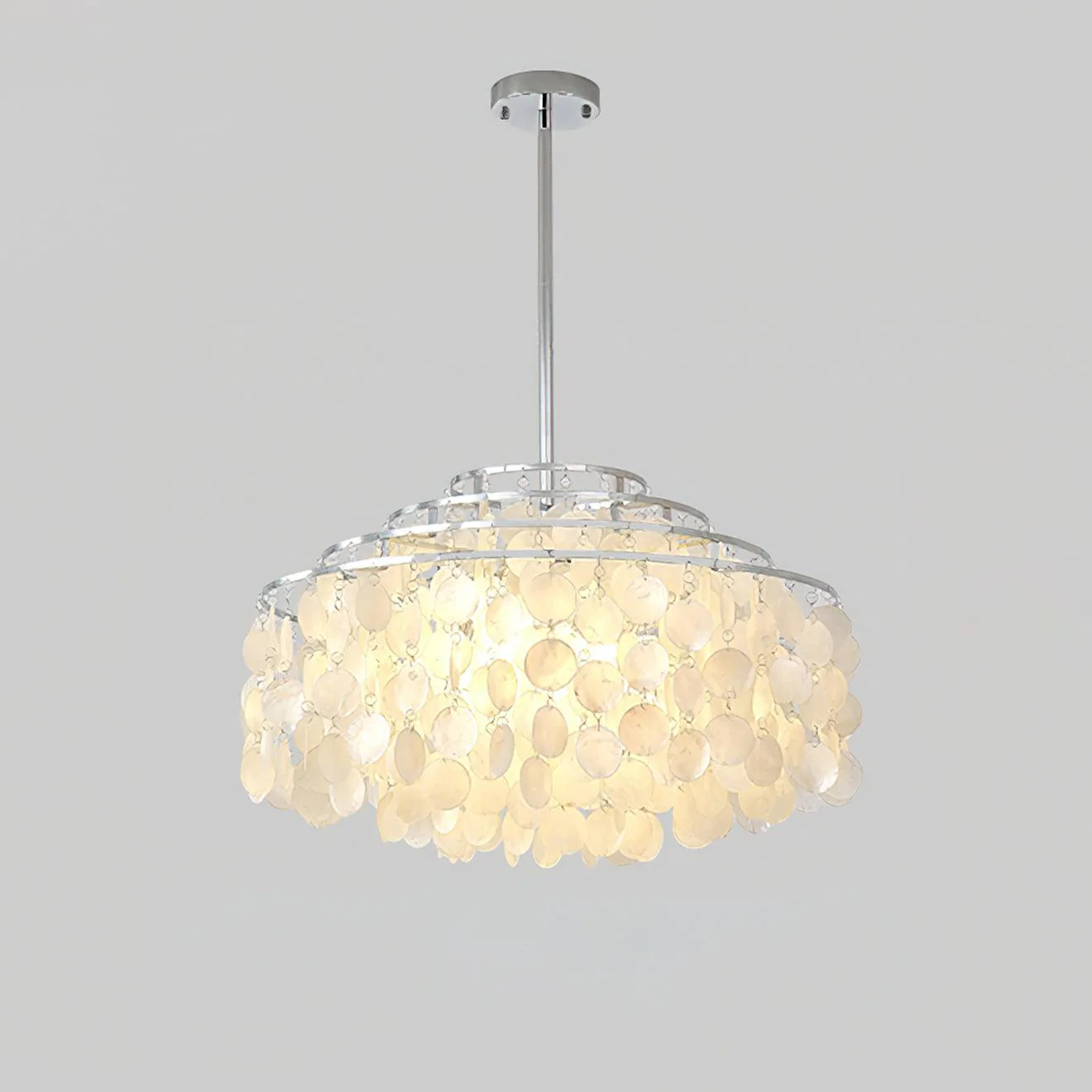 Lustra Pendant Lamp Round Shell Chrome - Image 11