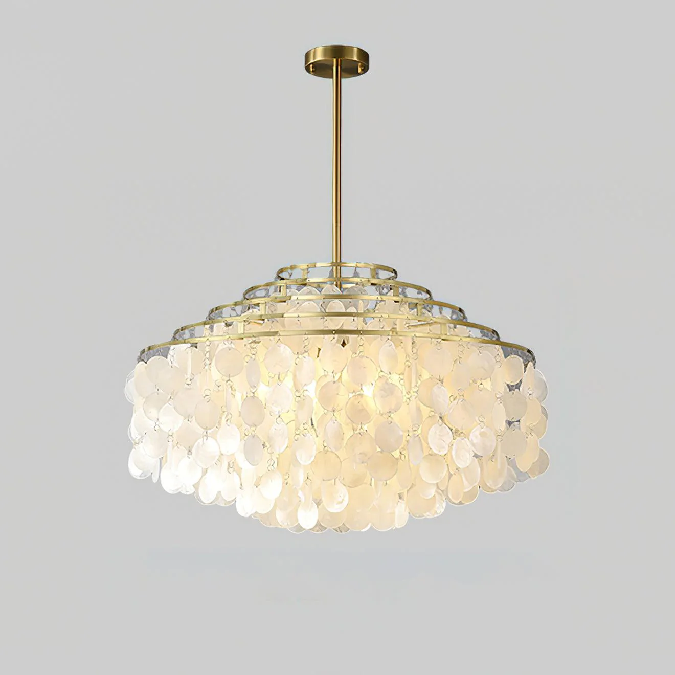 Lustra Pendant Lamp Round Shell Chrome - Image 15
