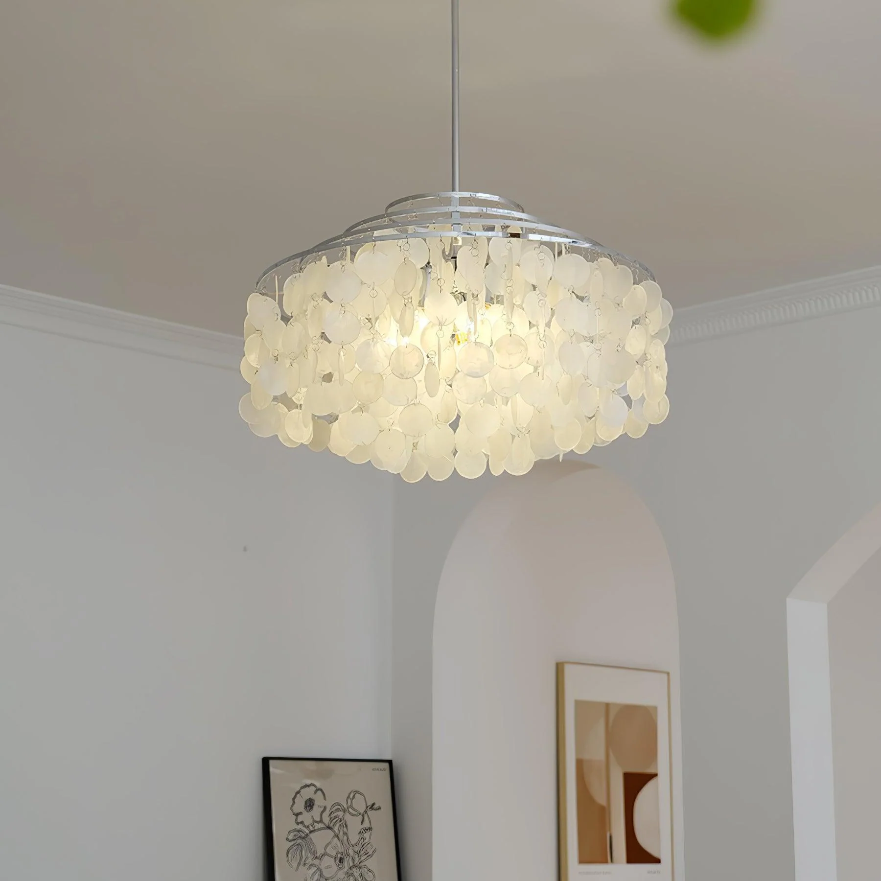 Lustra Pendant Lamp Round Shell Chrome - Image 16