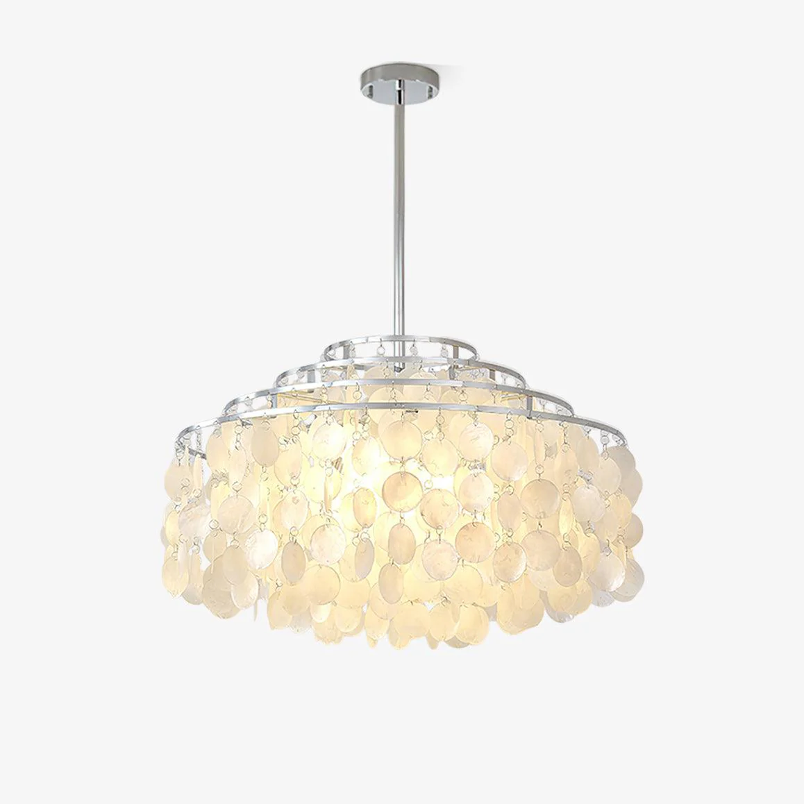 Lustra Pendant Lamp Round Shell Chrome - Image 17