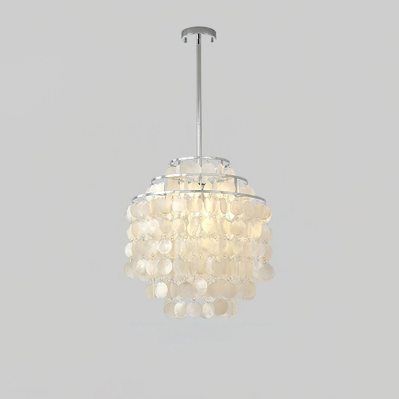 Lustra Pendant Lamp Round Shell Chrome - Image 20