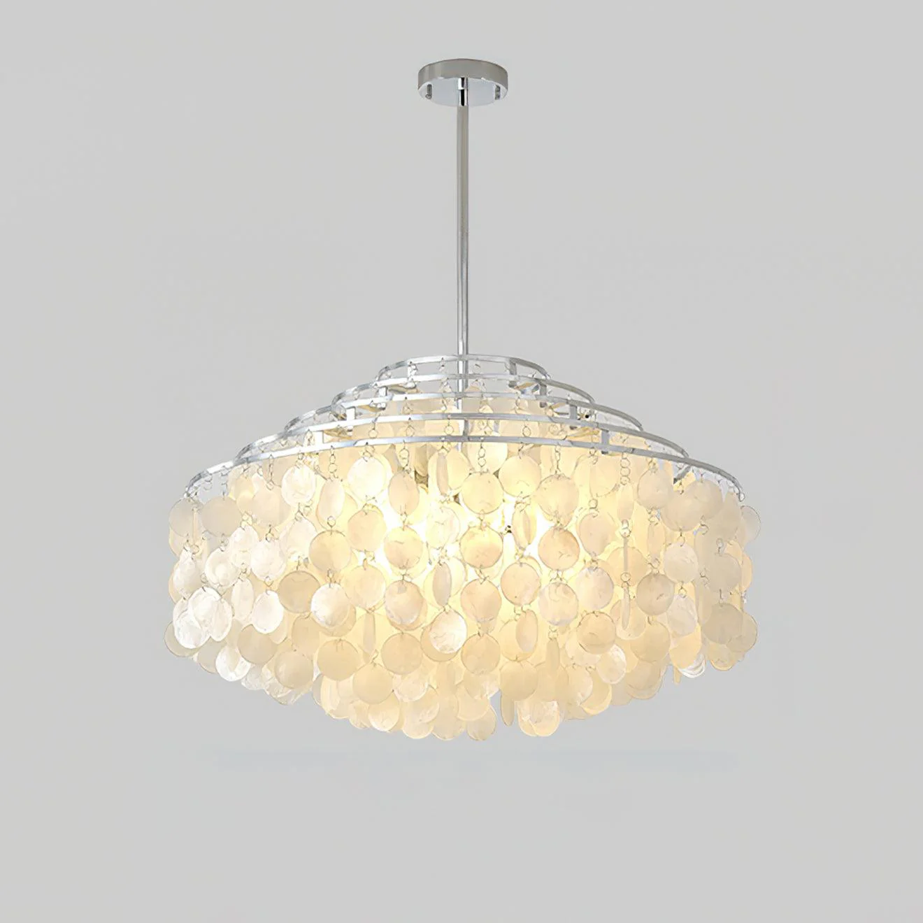 Lustra Pendant Lamp Round Shell Chrome - Image 25