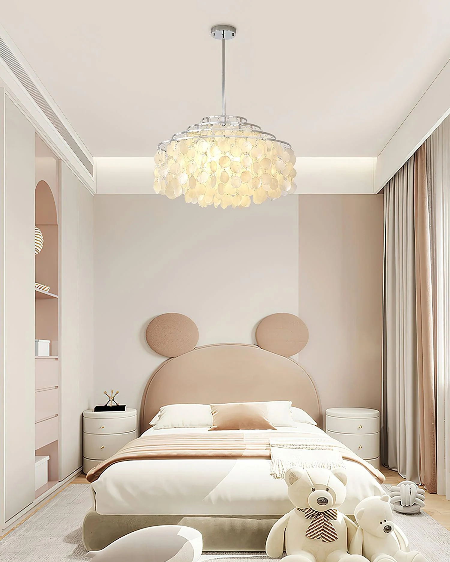 Lustra Pendant Lamp Round Shell Chrome - Image 35