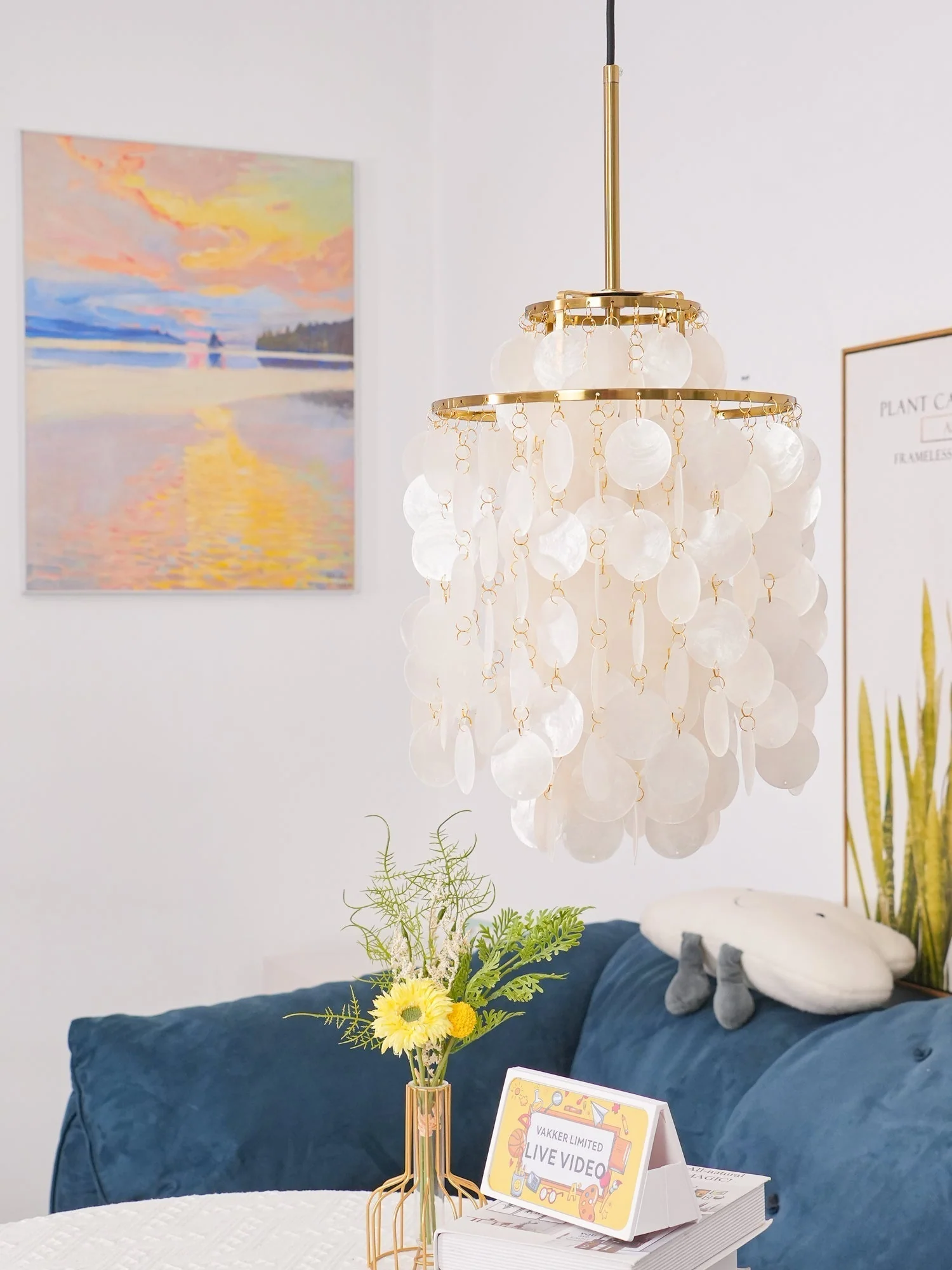 Lustra Pendant Lamp Round Shell Ring - Image 103
