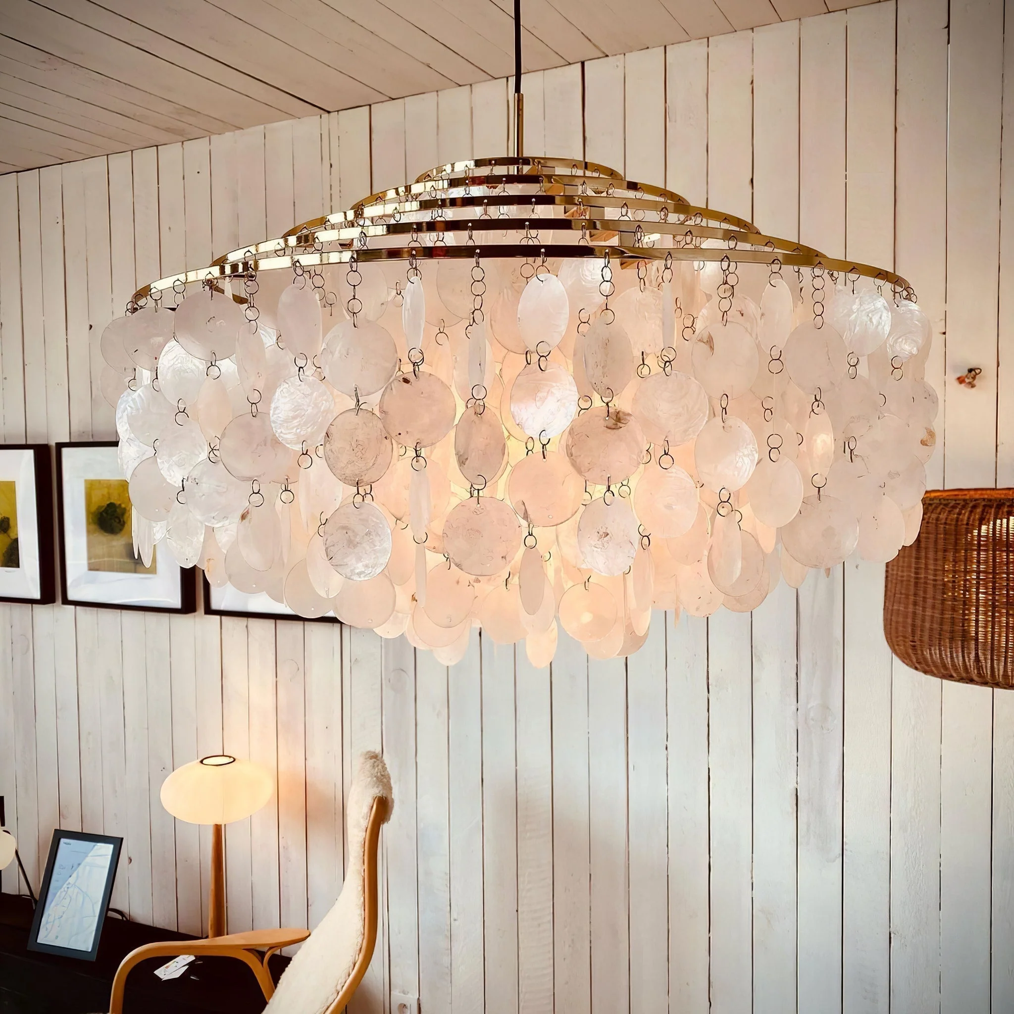 Lustra Pendant Lamp Round Shell Ring - Image 11