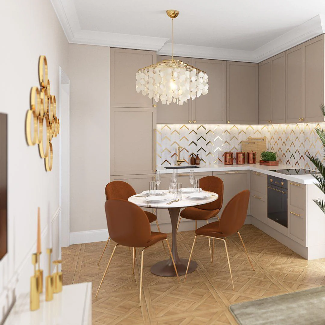 Lustra Pendant Lamp Round Shell Ring - Image 128