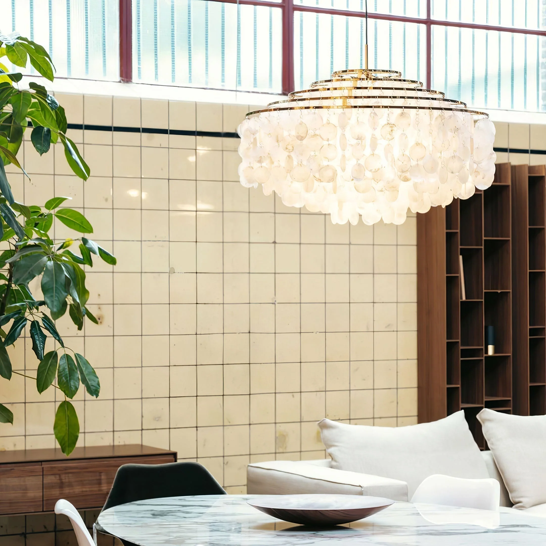 Lustra Pendant Lamp Round Shell Ring - Image 13