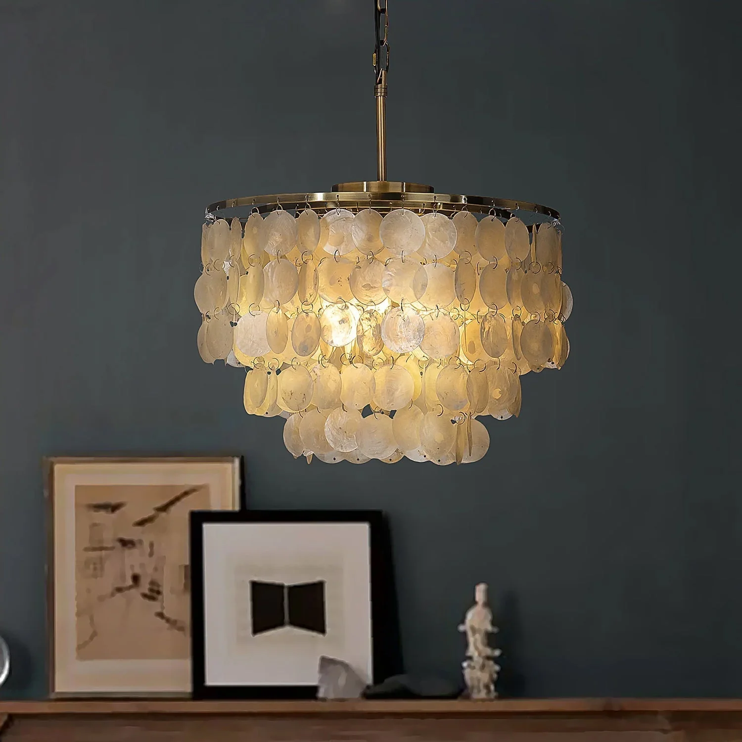 Lustra Pendant Lamp Round Shell Ring - Image 136