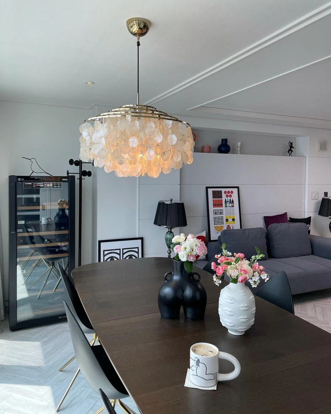 Lustra Pendant Lamp Round Shell Ring - Image 149