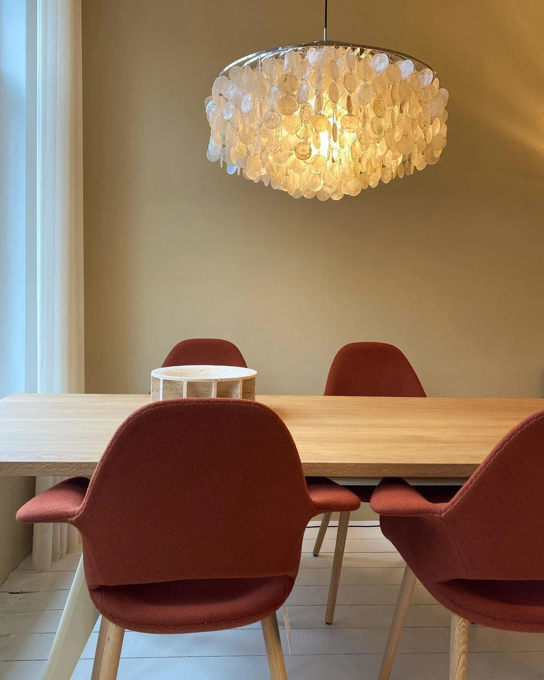 Lustra Pendant Lamp Round Shell Ring - Image 158