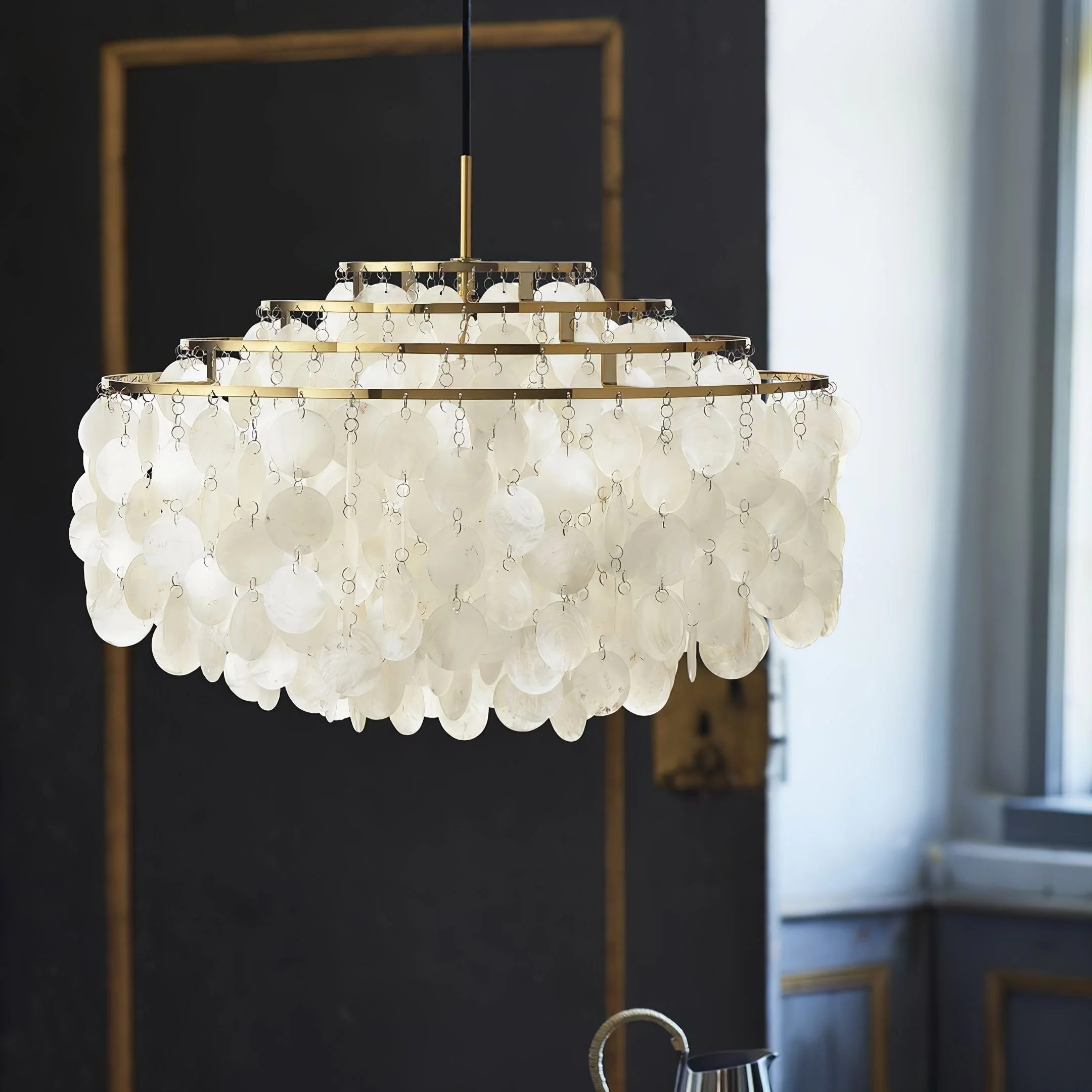 Lustra Pendant Lamp Round Shell Ring - Image 23