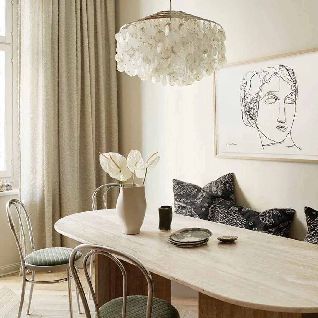 Lustra Pendant Lamp Round Shell Ring - Image 29