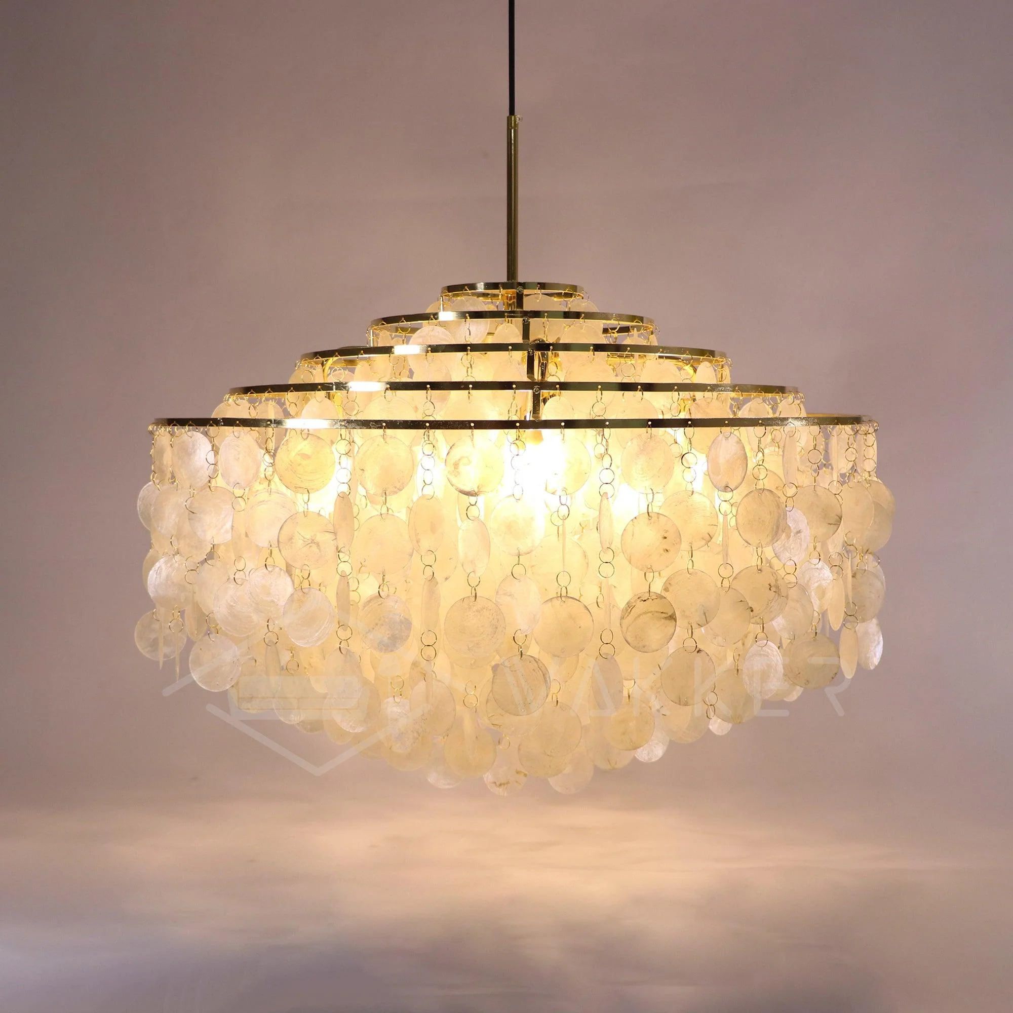 Lustra Pendant Lamp Round Shell Ring - Image 35