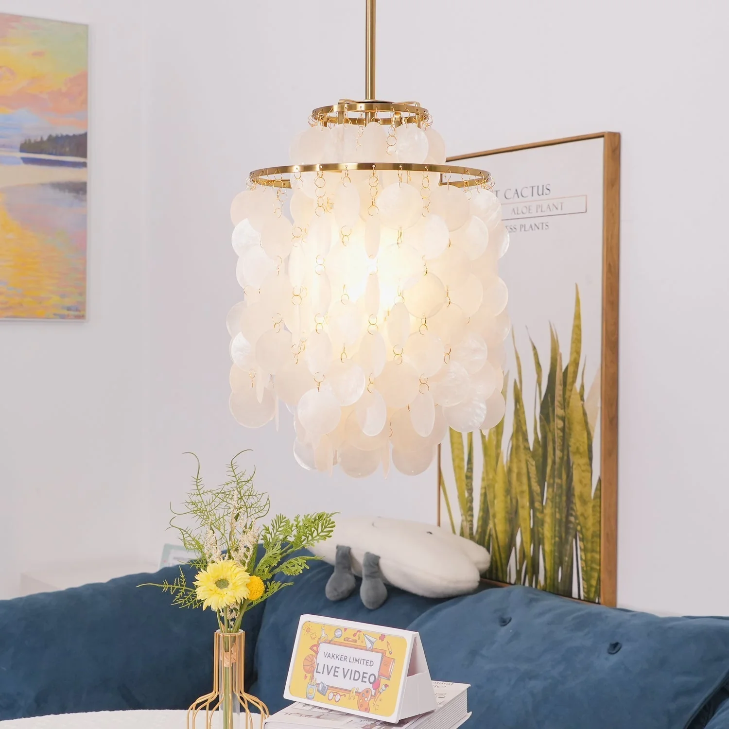 Lustra Pendant Lamp Round Shell Ring - Image 48
