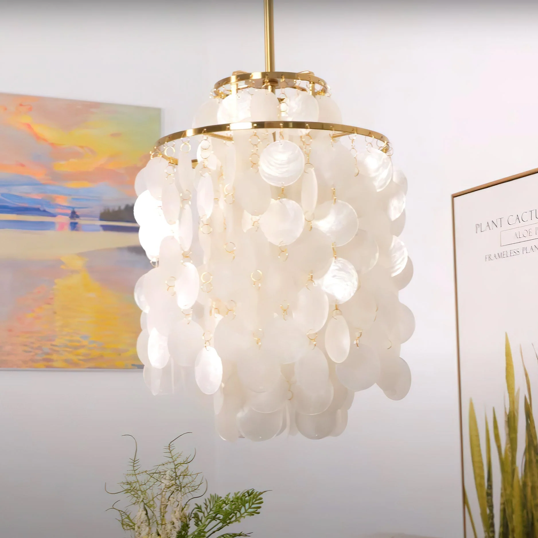 Lustra Pendant Lamp Round Shell Ring - Image 88