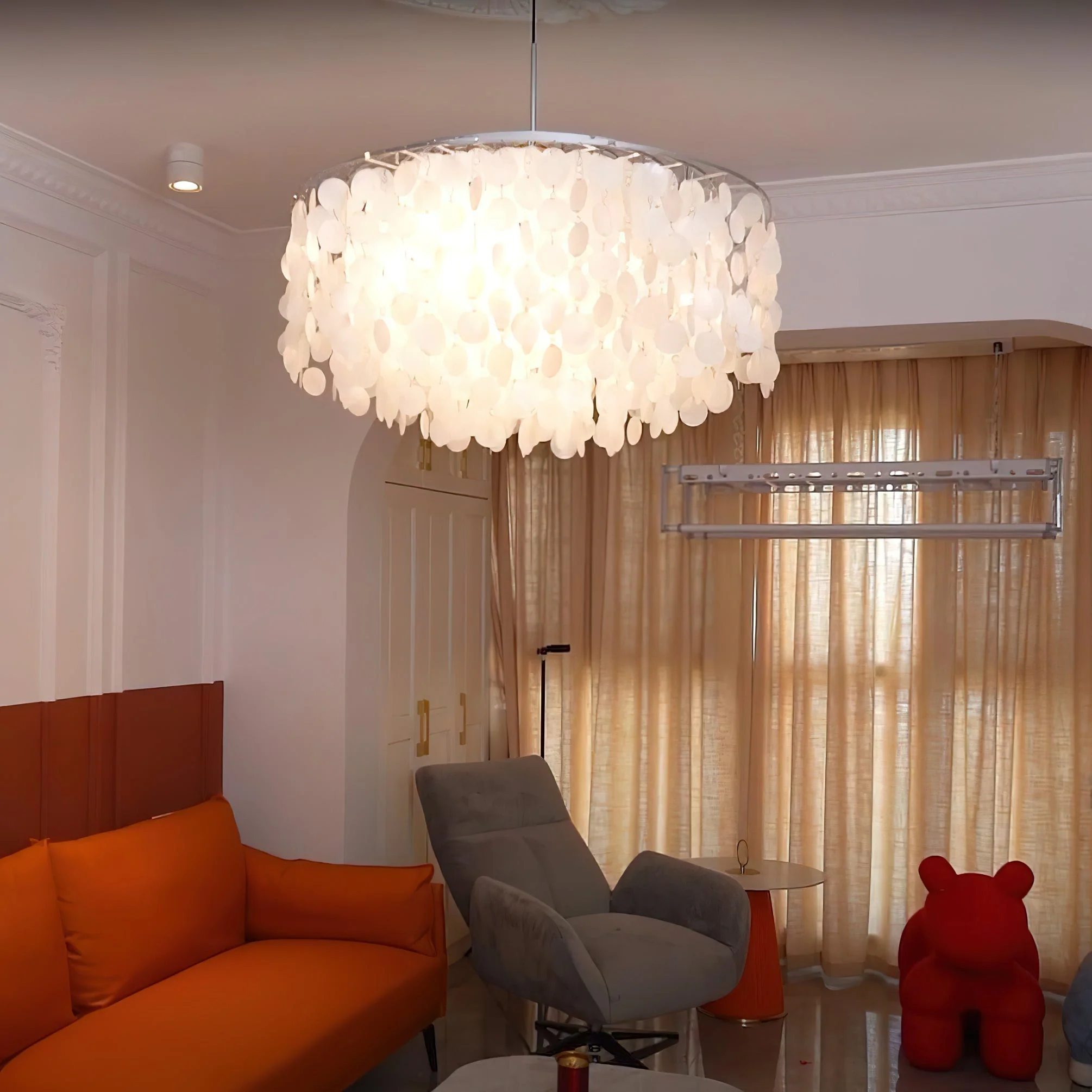 Lustra Pendant Lamp Round Shell Ring - Image 89