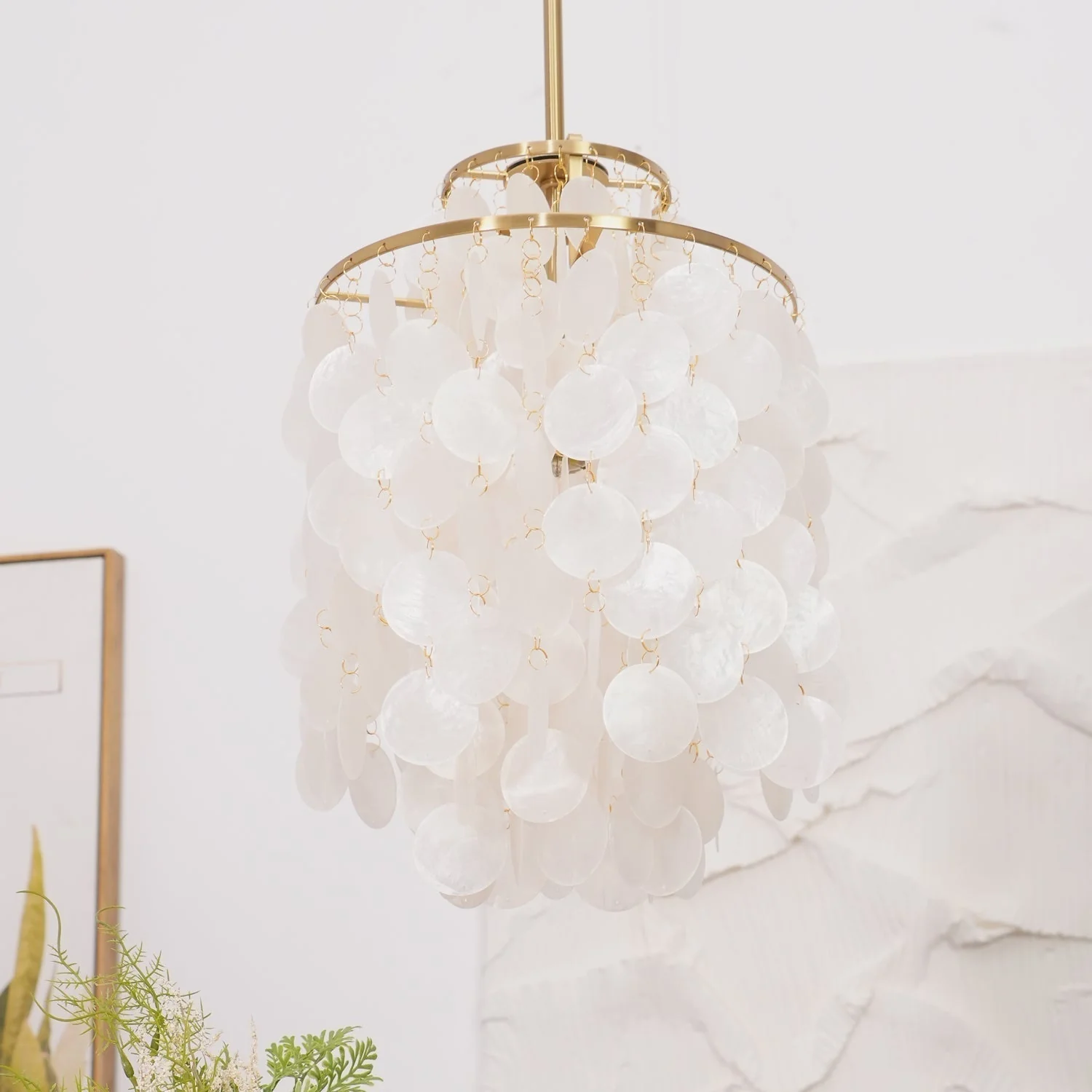 Lustra Pendant Lamp Round Shell Ring - Image 90