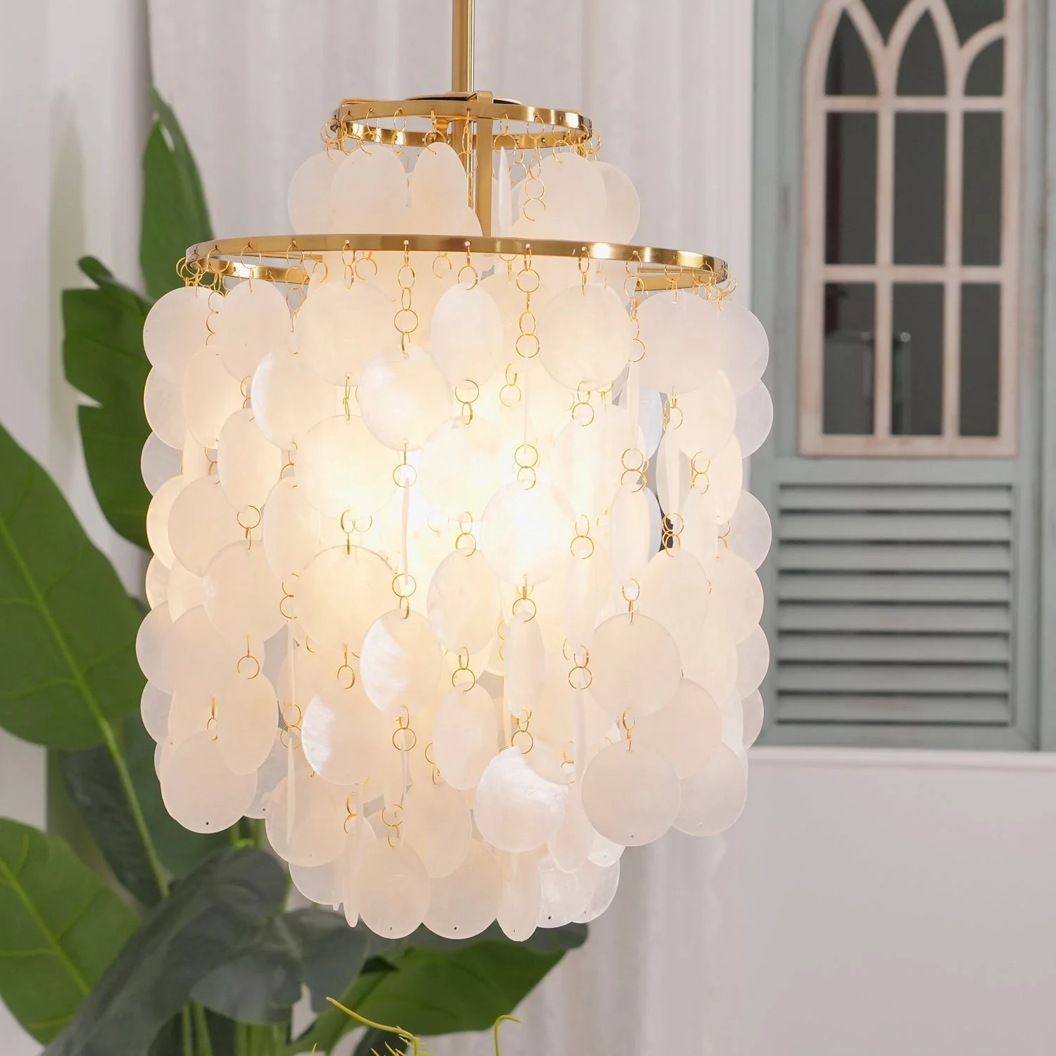 Lustra Pendant Lamp Round Shell Ring - Image 93