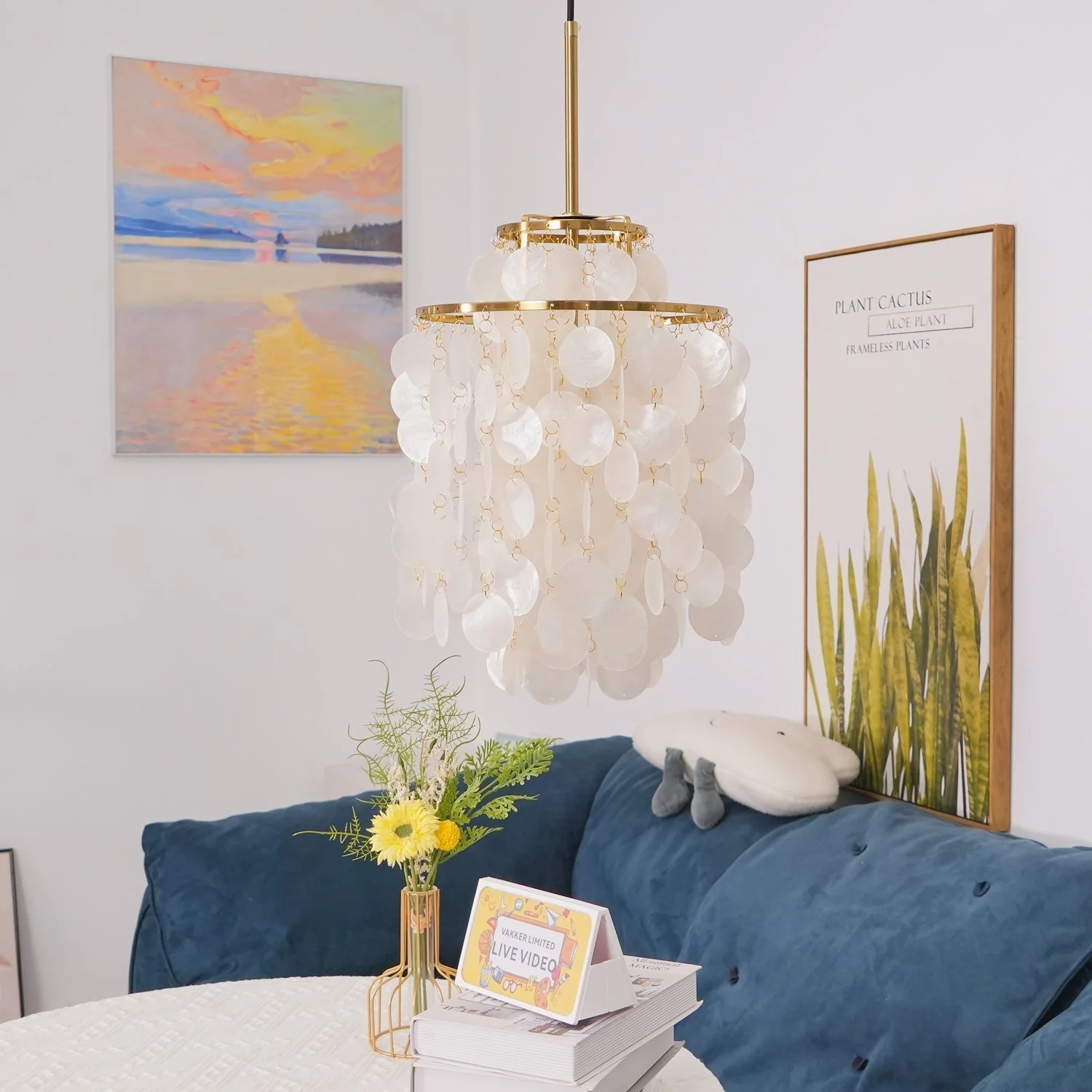Lustra Pendant Lamp Round Shell Ring - Image 99