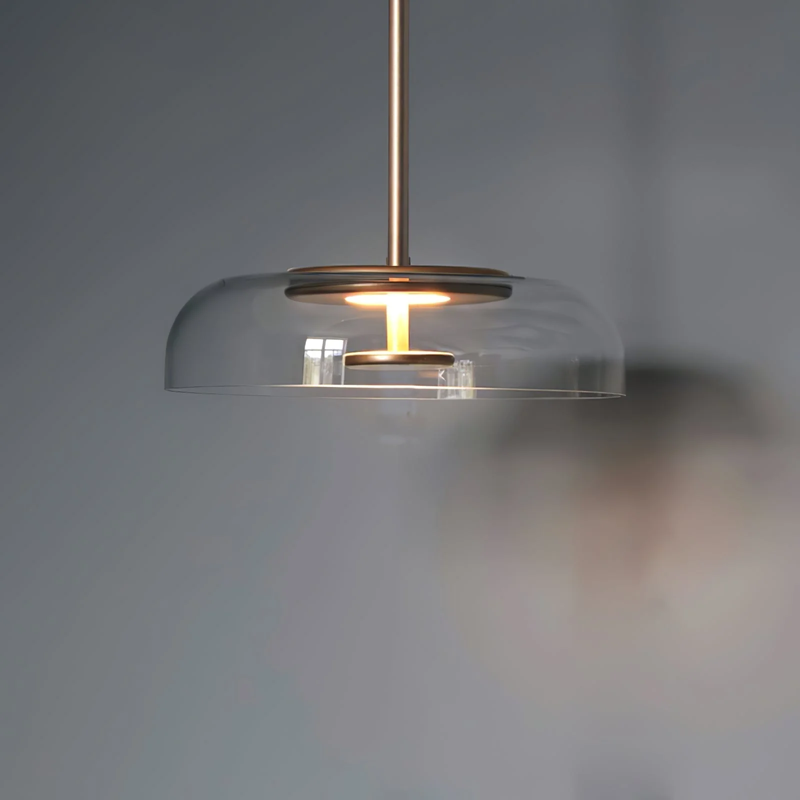 Lustra Pendant Lamp Transparent Glass Sleek - Image 32