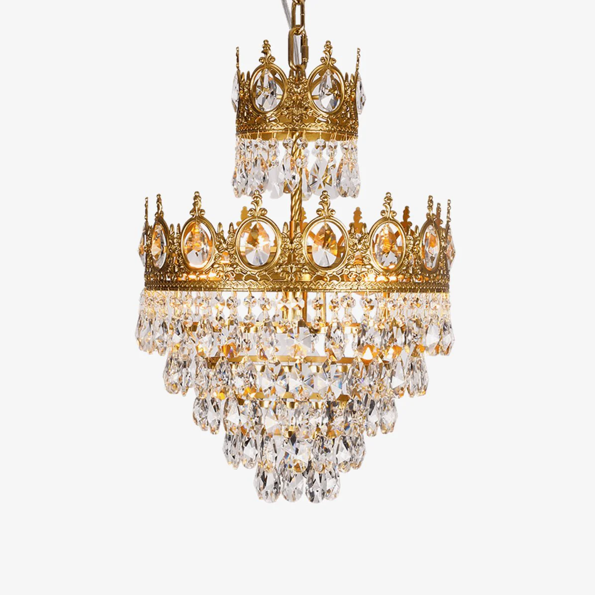 Lustra Pendant Lamp Vintage Crystal Droplets