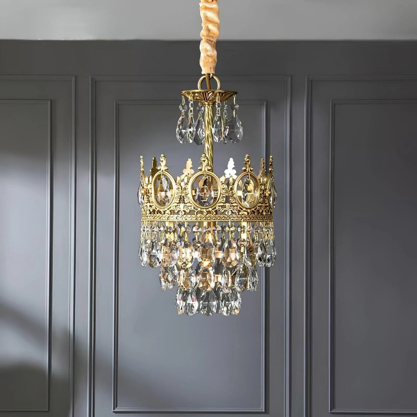 Lustra Pendant Lamp Vintage Crystal Droplets - Image 22