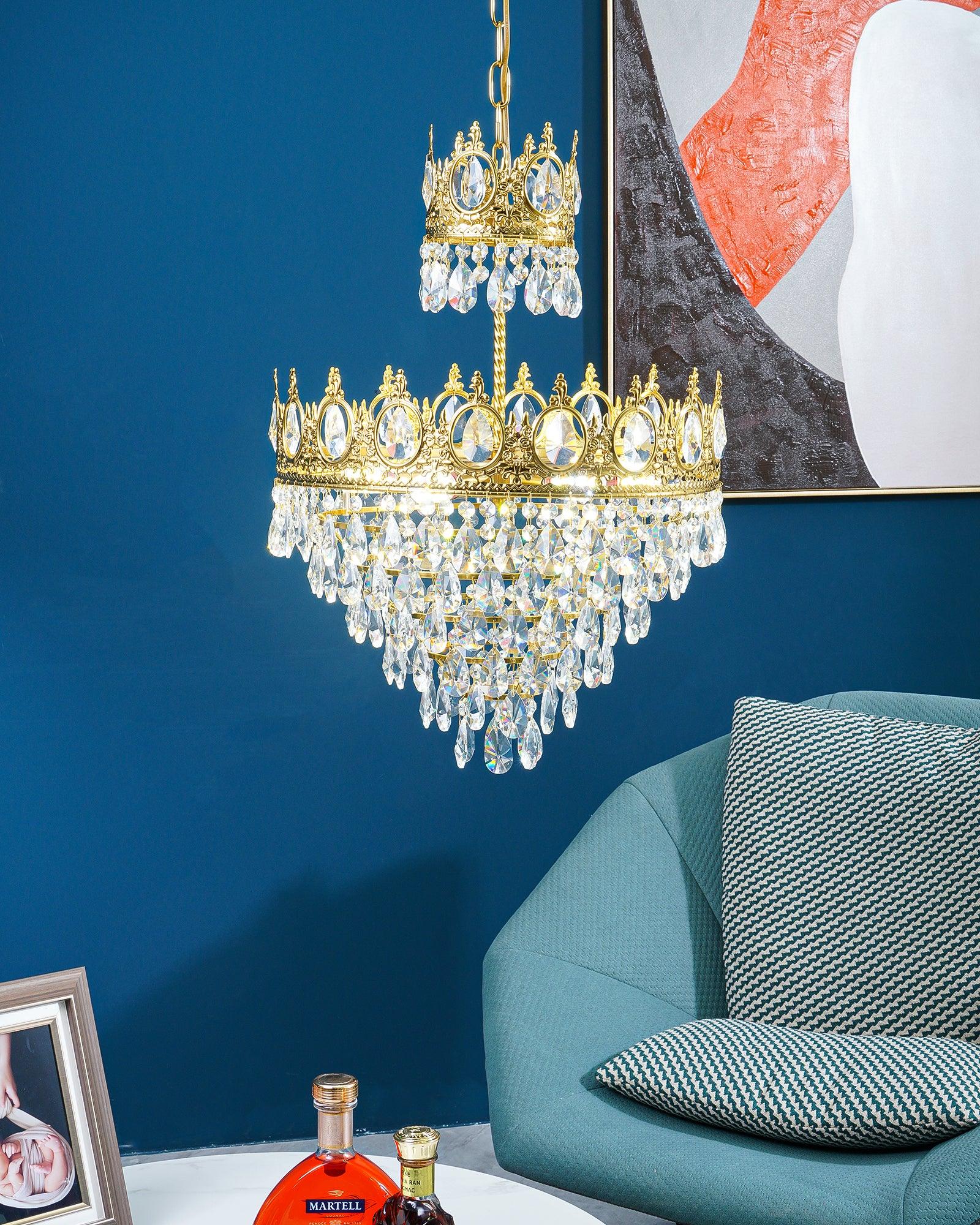 Lustra Pendant Lamp Vintage Crystal Droplets - Image 23
