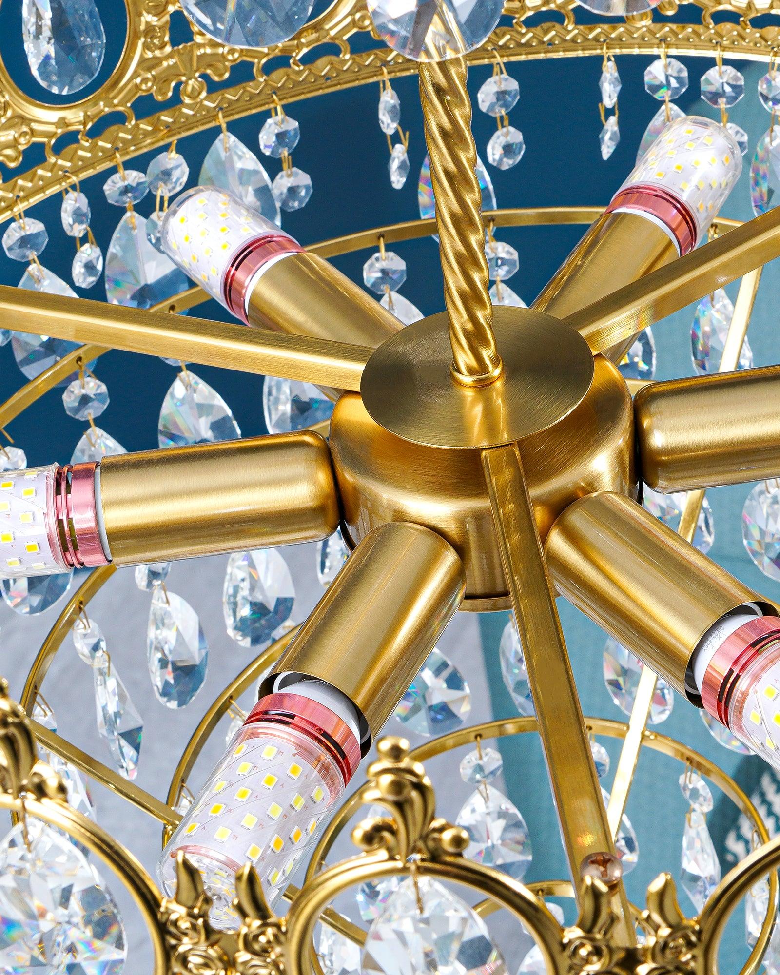 Lustra Pendant Lamp Vintage Crystal Droplets - Image 29