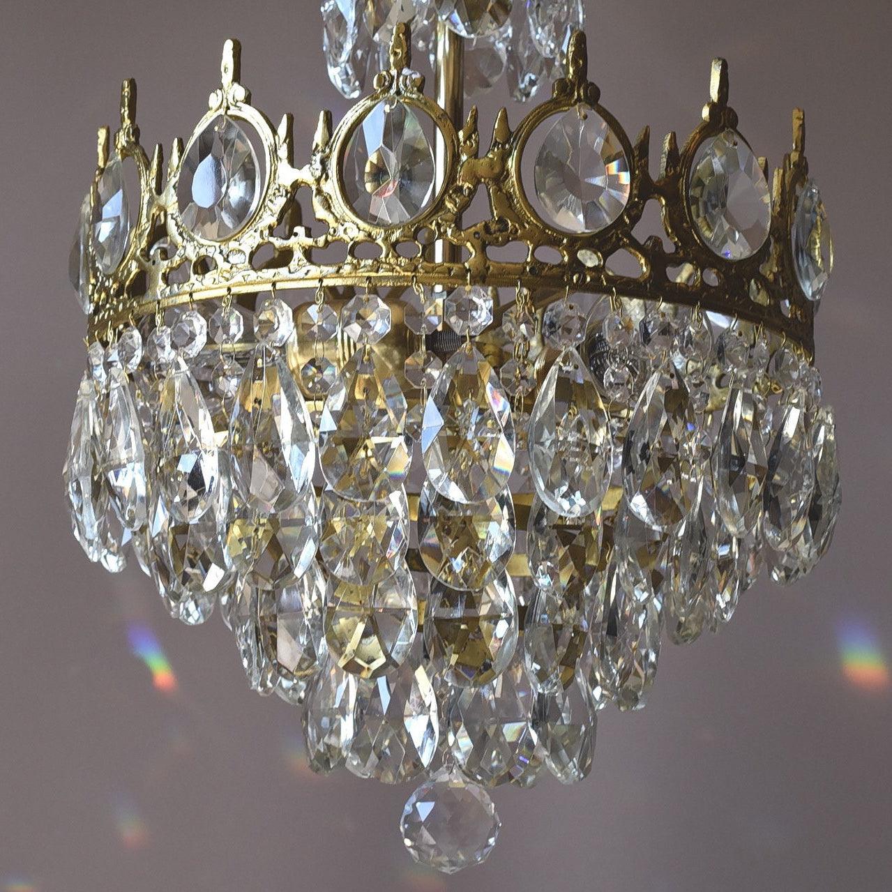Lustra Pendant Lamp Vintage Crystal Droplets - Image 3