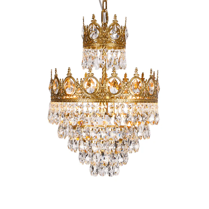 Lustra Pendant Lamp Vintage Crystal Droplets - Image 31
