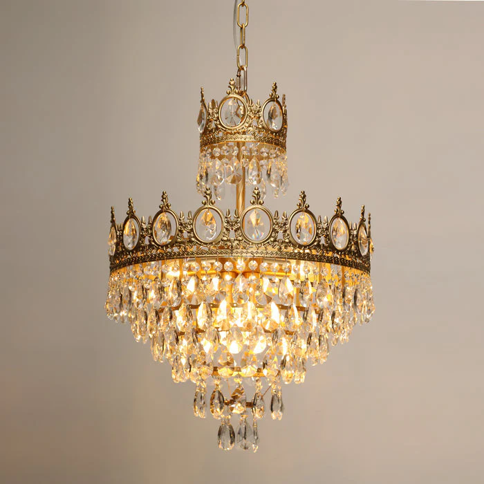 Lustra Pendant Lamp Vintage Crystal Droplets - Image 32