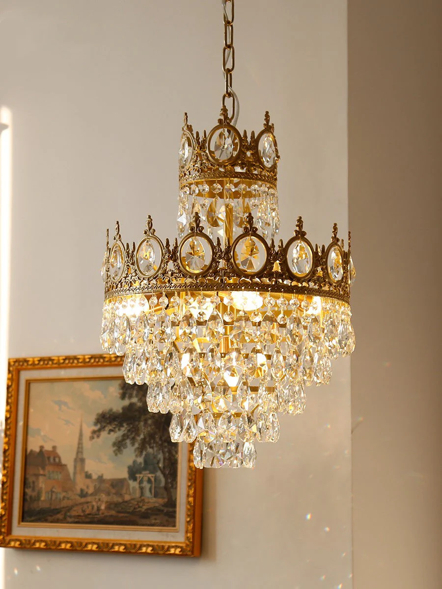 Lustra Pendant Lamp Vintage Crystal Droplets - Image 50