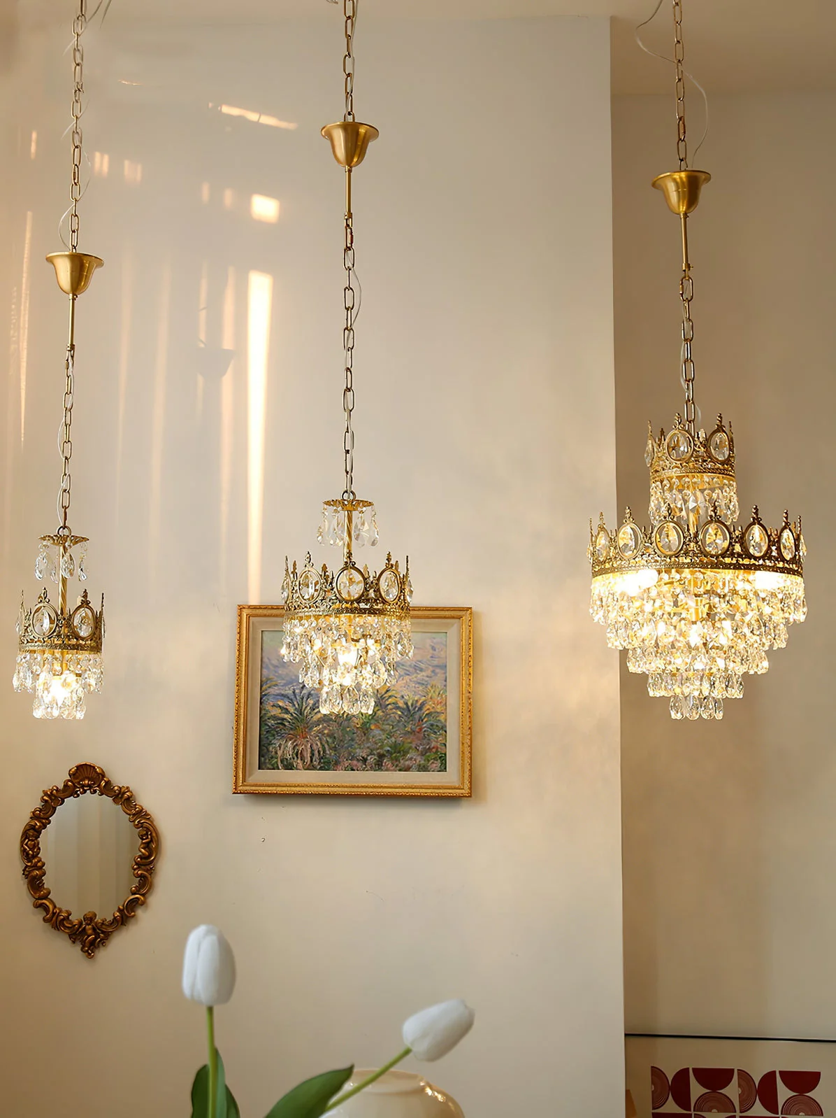 Lustra Pendant Lamp Vintage Crystal Droplets - Image 51