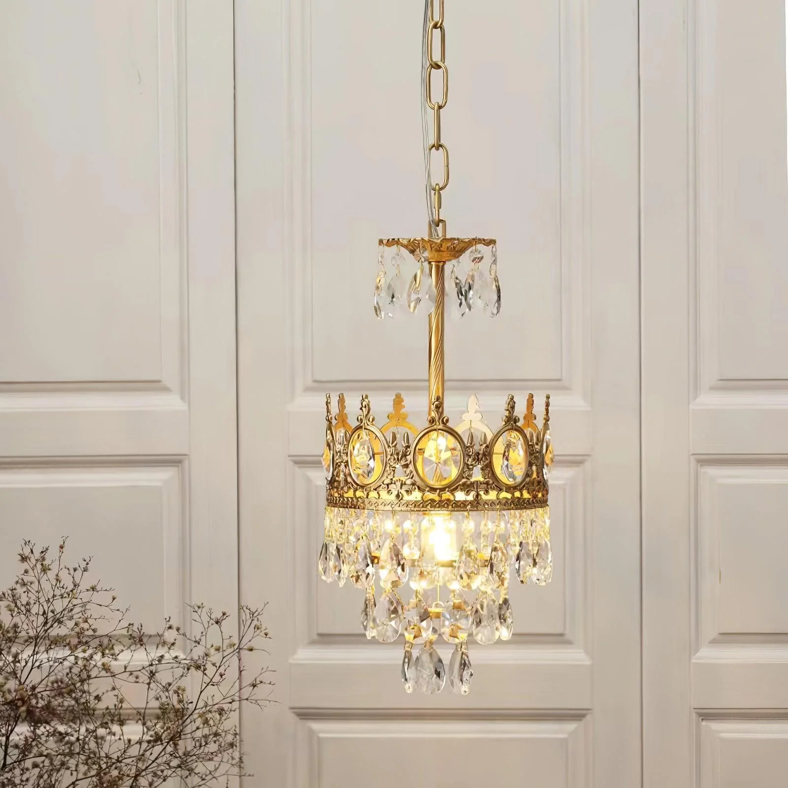 Lustra Pendant Lamp Vintage Crystal Droplets - Image 52