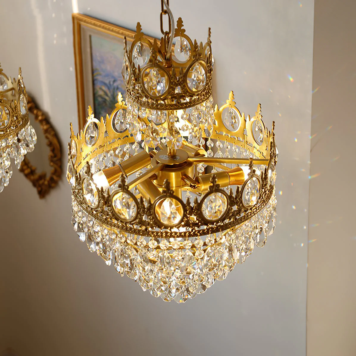 Lustra Pendant Lamp Vintage Crystal Droplets - Image 53