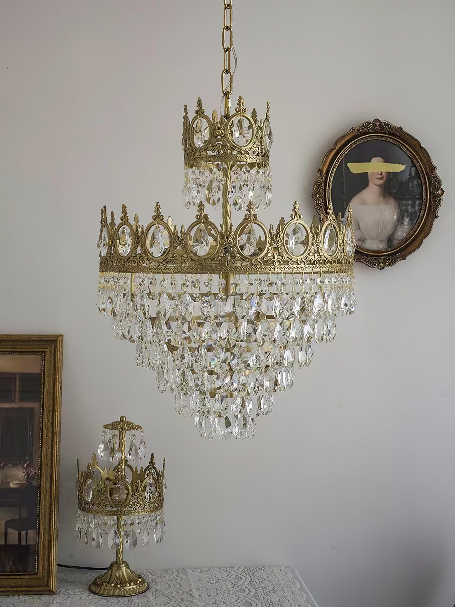 Lustra Pendant Lamp Vintage Crystal Droplets - Image 56