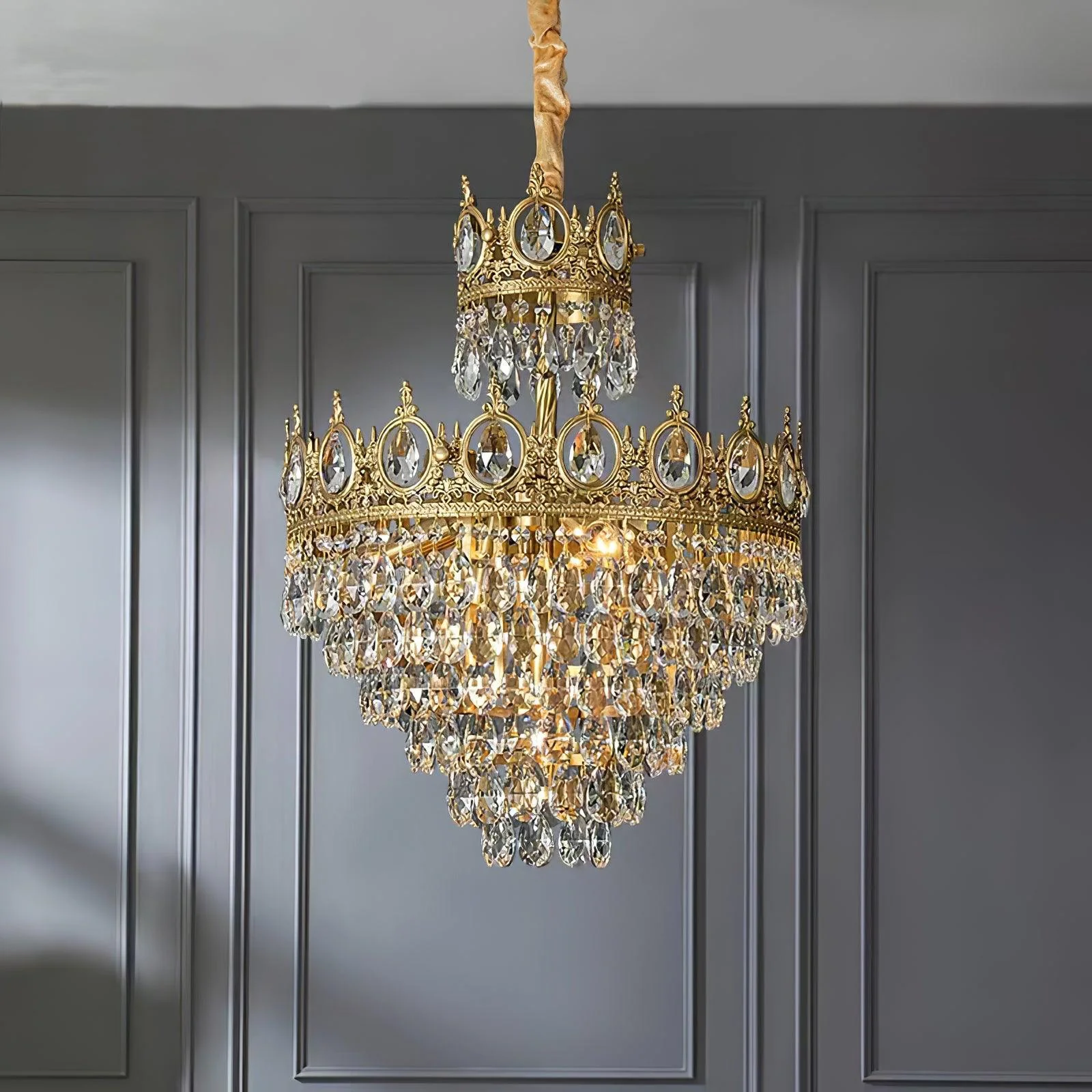 Lustra Pendant Lamp Vintage Crystal Droplets - Image 64